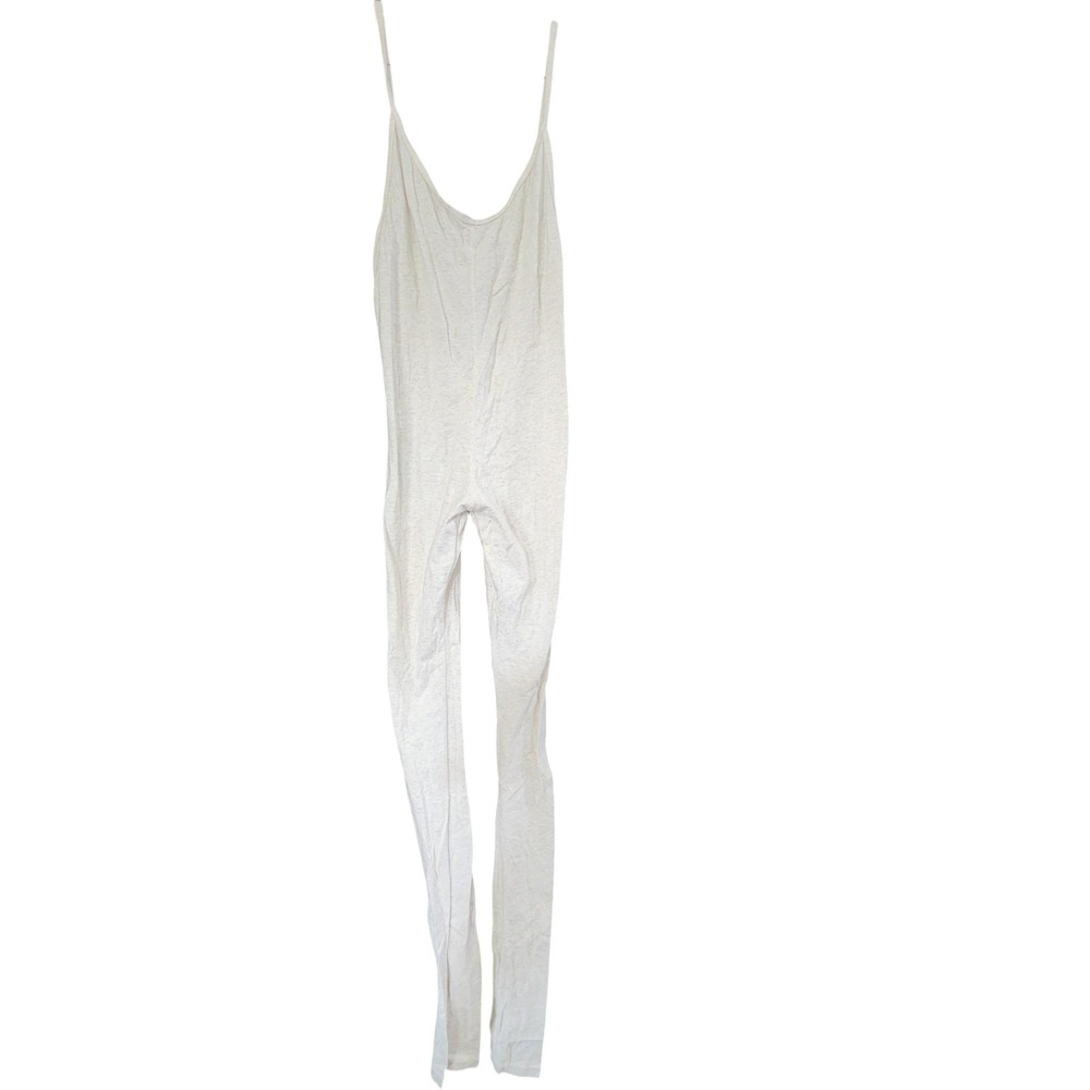 House of CB Zahara Milk Marl Low Back Jumpsuit Small Oatmeal Beige